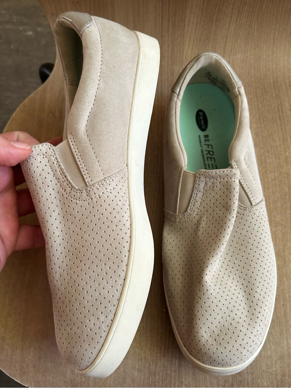 Woman’s Slip-On Casual Sneakers in Beige